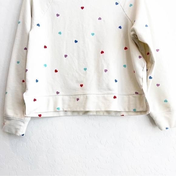 Wildfox Women's Small Heart Colorful Print Sweatshirt Cream Medium - Picture 4 of 7